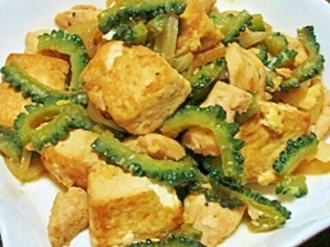 鶏肉でゴーヤチャンプルー (我が家の味)